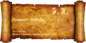 Hammer Manda névjegykártya